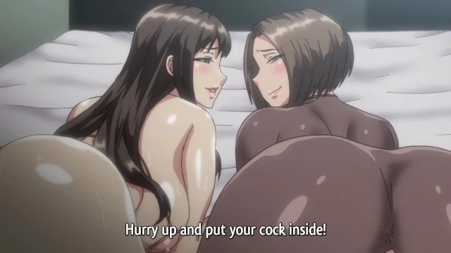 Two Big Boobed Beauties with Hairy Pussies ask Doggy Fuck for Cock | Hentai Anime 1080p