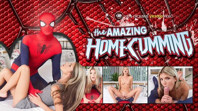 Gina Gerson gives Spiderman the best Homecumming Gift! VR Cosplay Scene!