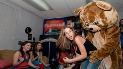 DANCING BEAR - what happens when Male Strippers Invade a Dorm Room? Find Out!